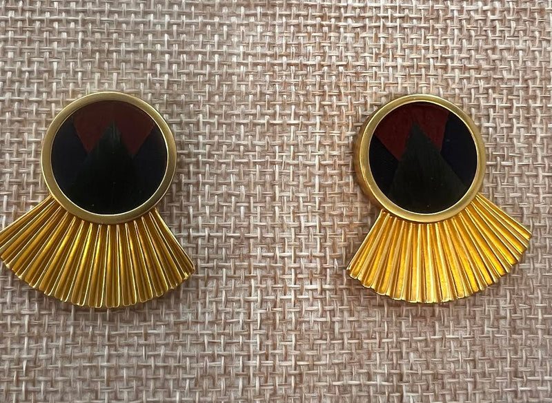 Wren Large Fan Earring (gold)