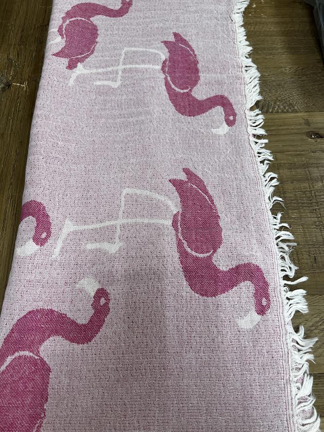 Turkish Towel with Flamingos