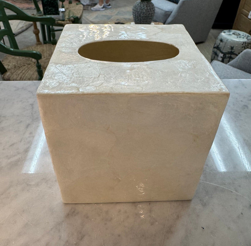 Tissue Box - Natural Capiz