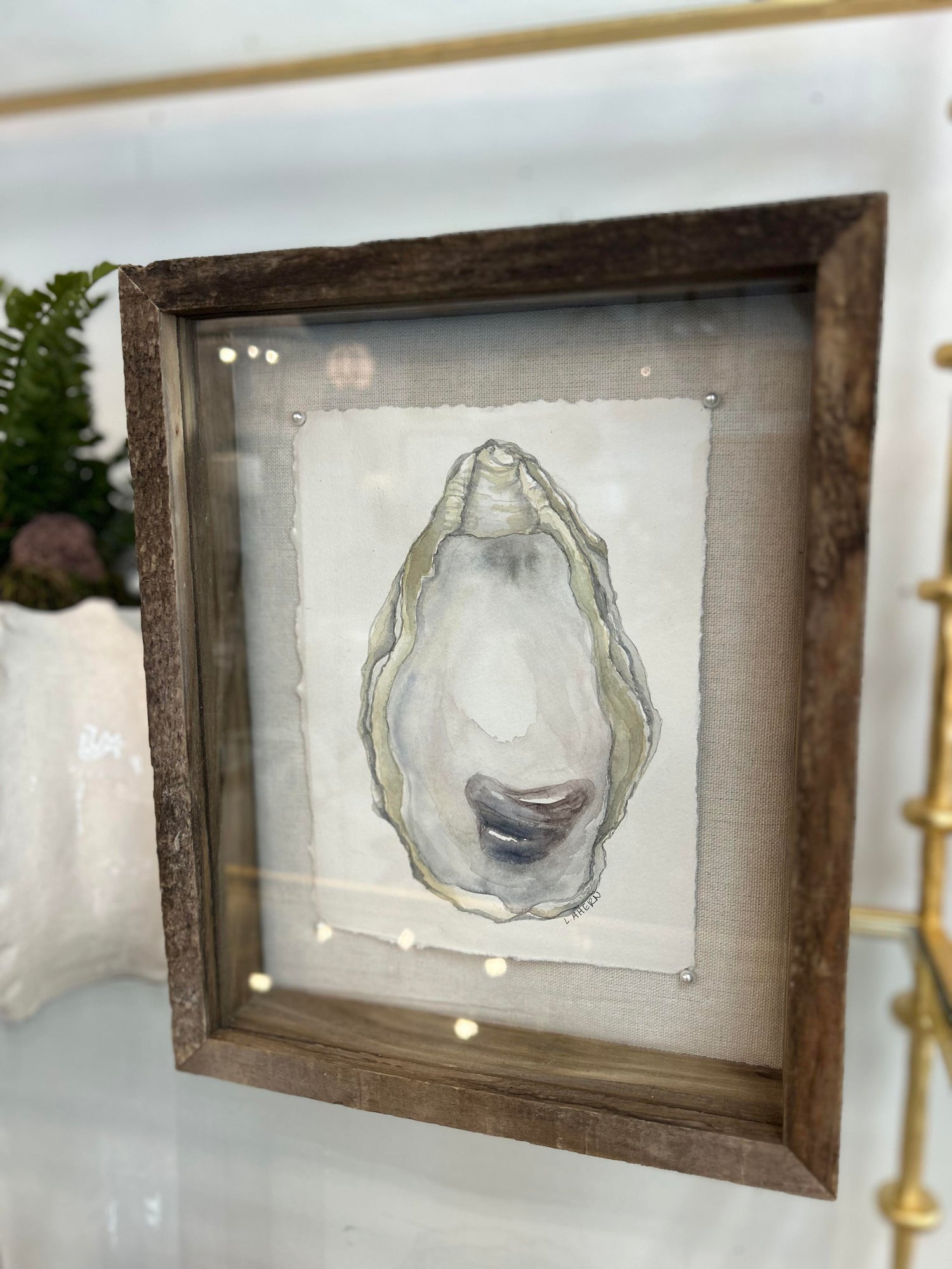 Rustic Oyster Framed Art