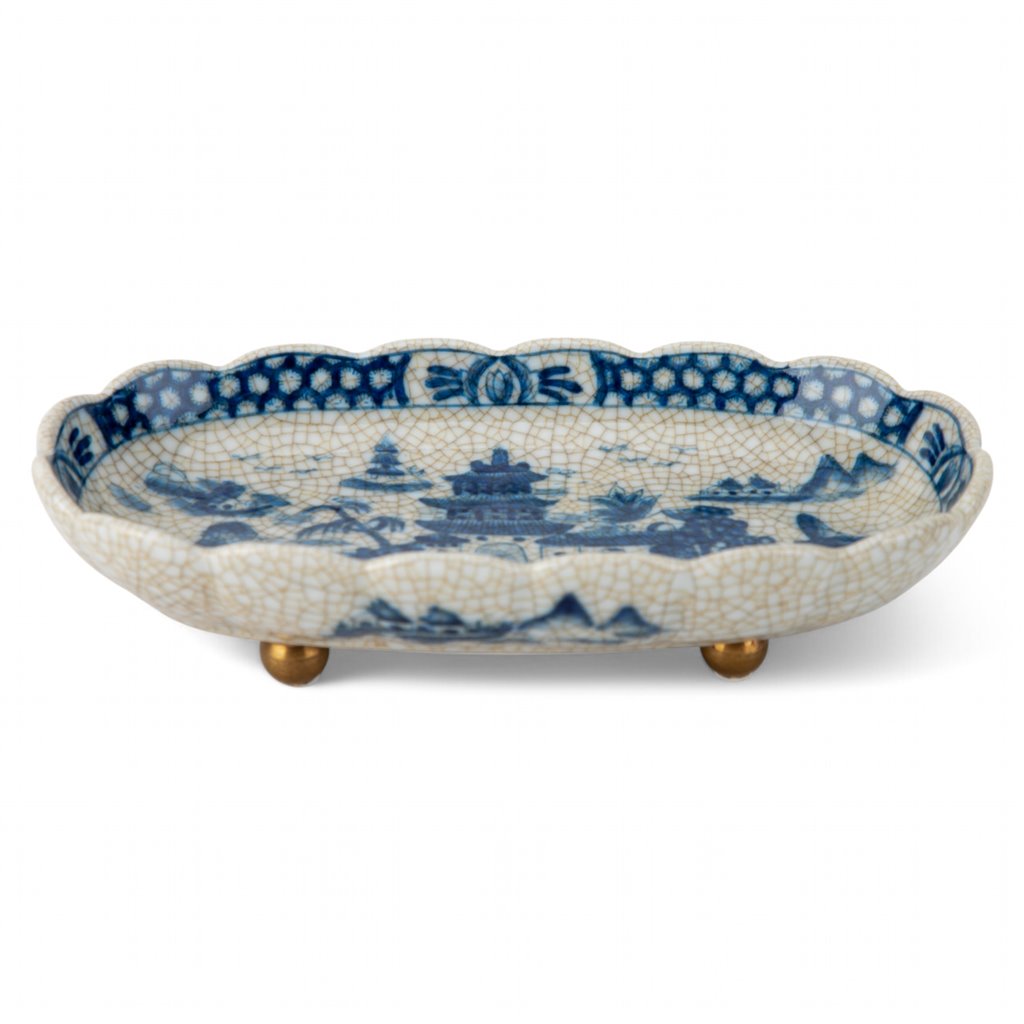 OVAL DISH-BLUE WILLOW