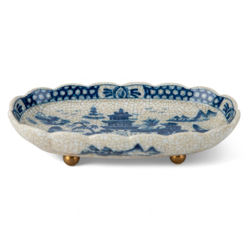 OVAL DISH-BLUE WILLOW