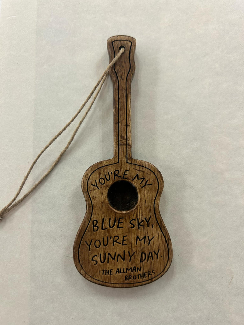 Wooden Guitar Ornament