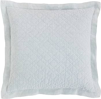 Washed Linen Sky Quilted Sham