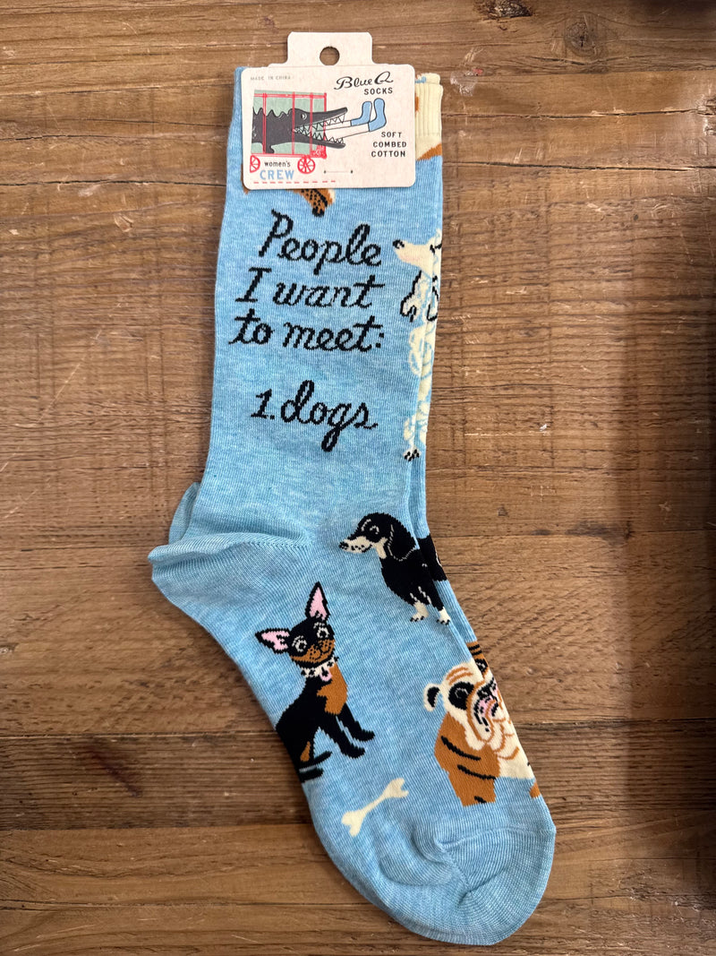 People To Meet:  Dogs Crew Socks