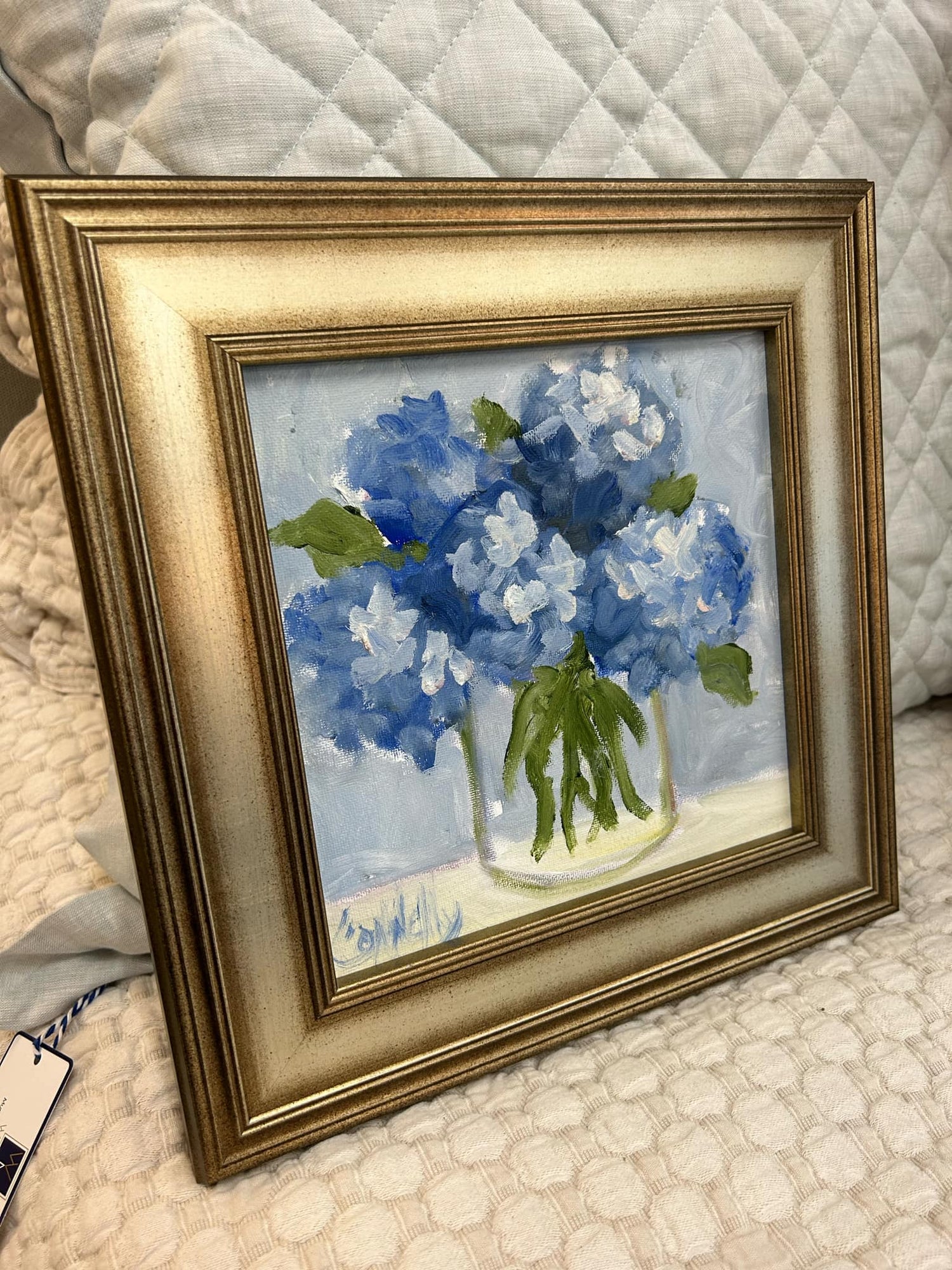 Blue Hydrangeas Original Oil