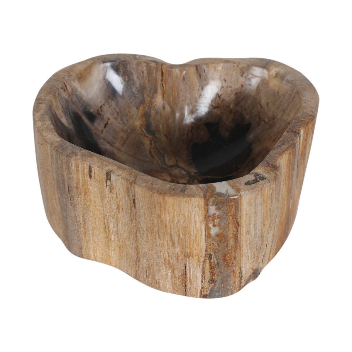 Indigo Road by Egypt Sherrod Kiena Organic Shaped Carved Petrified Wood Bowl