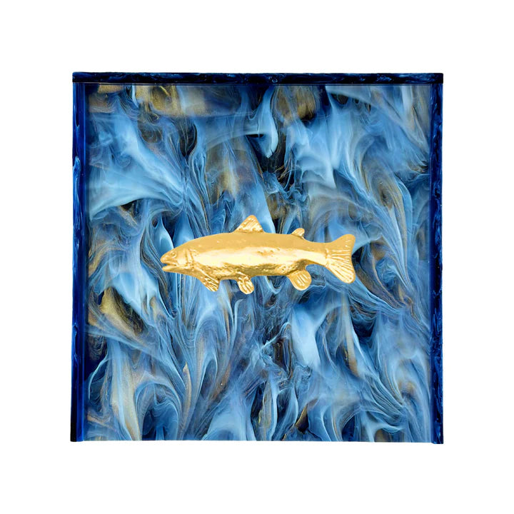 Trout Cocktail Napkin Box