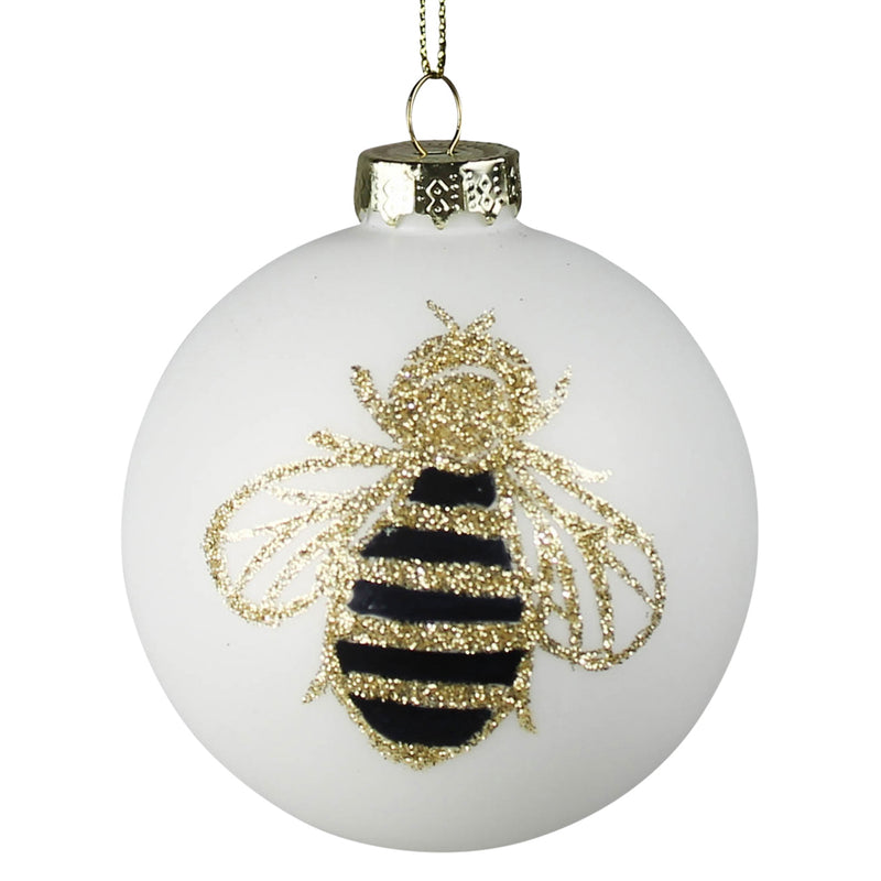 BEE SPHERE ORNAMENT, GLASS