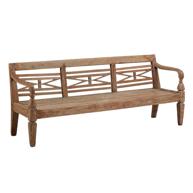 Antique Plantation Grown Teak Bench