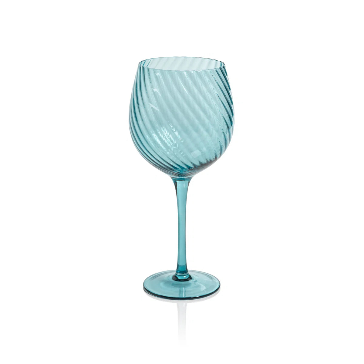 Savoy Optic Swirl Red Wine Glass- Blue
