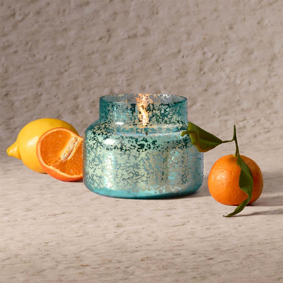 VOLCANO AQUA OPALINE SIGNATURE JAR - 19 oz