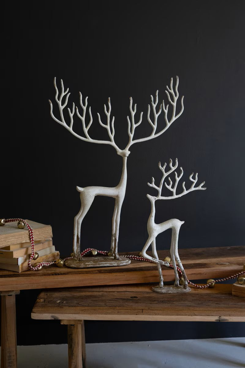 Cast Aluminum Deer Sculptures