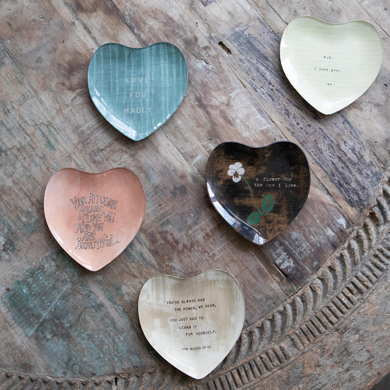 Decoupage Heart Plates