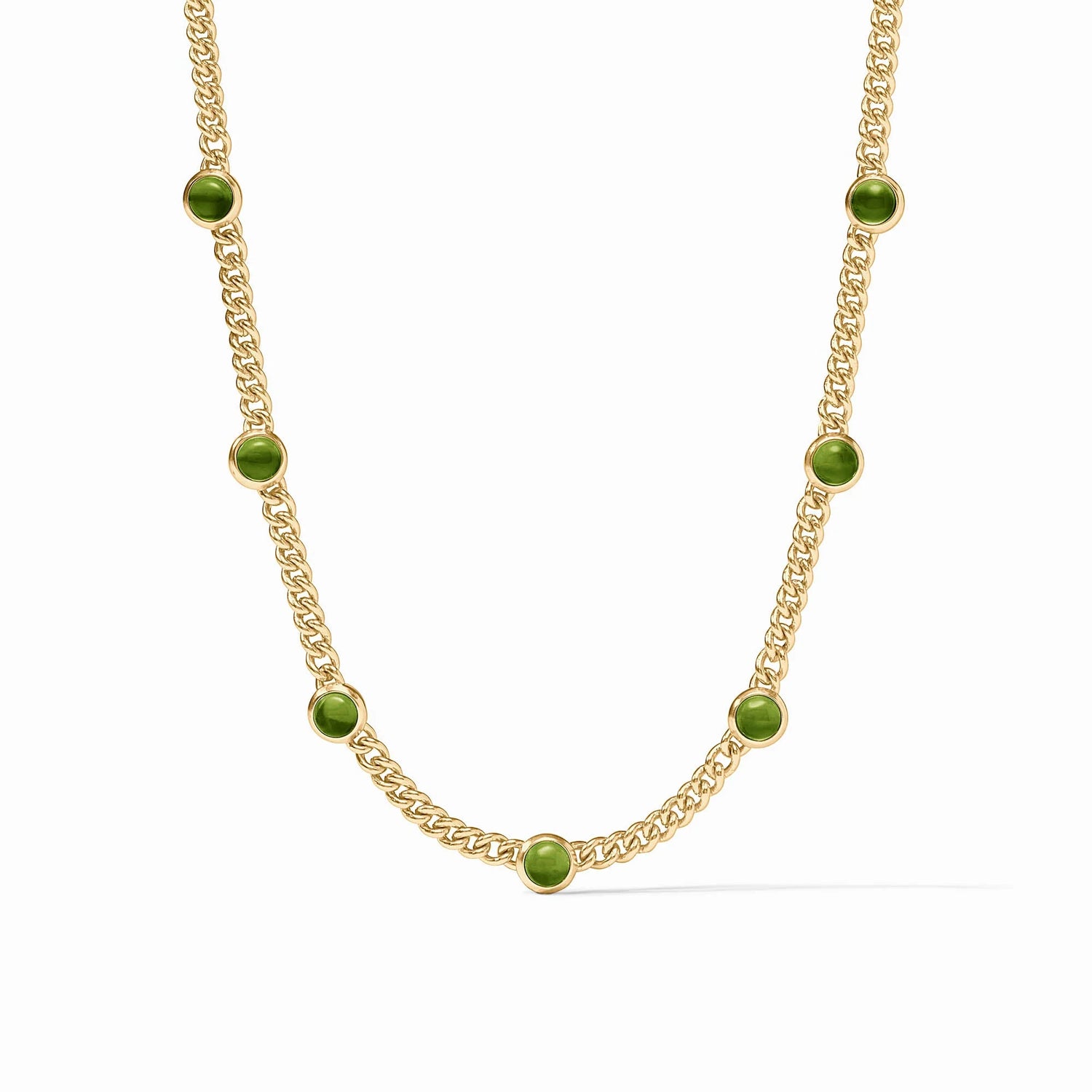 Dolce Delicate Station Necklace-Iridescent Palmetto Green
