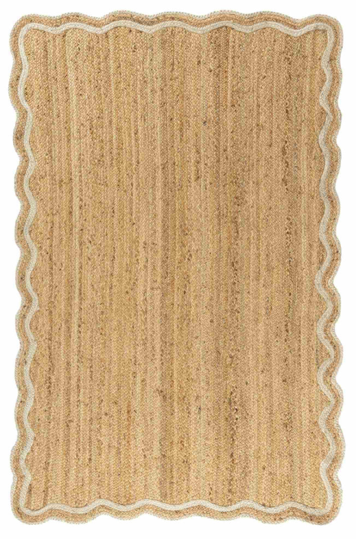Jute White Scallop