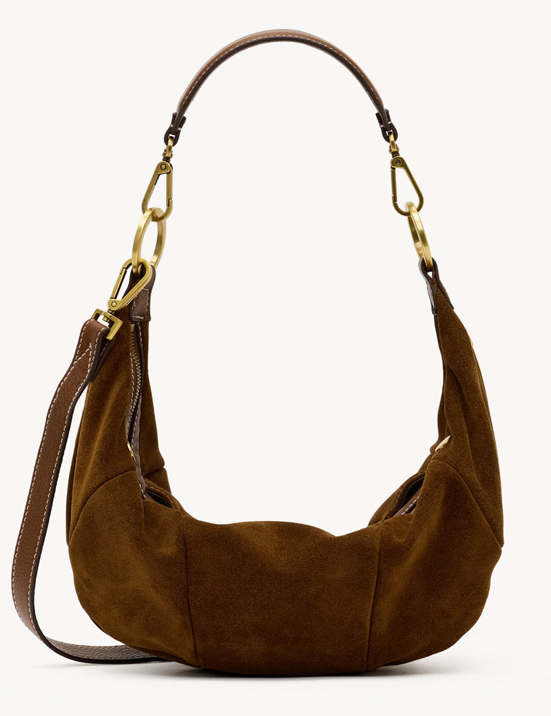 Erica Med Cinnamon Suede/Antique Gold