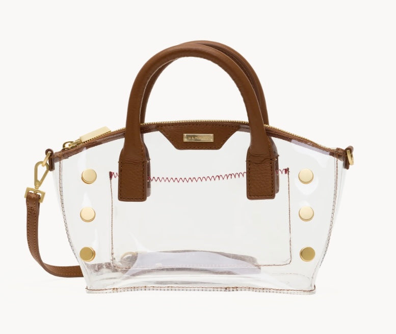 Paula Clear Mahogany Pebble/Brushed Gold