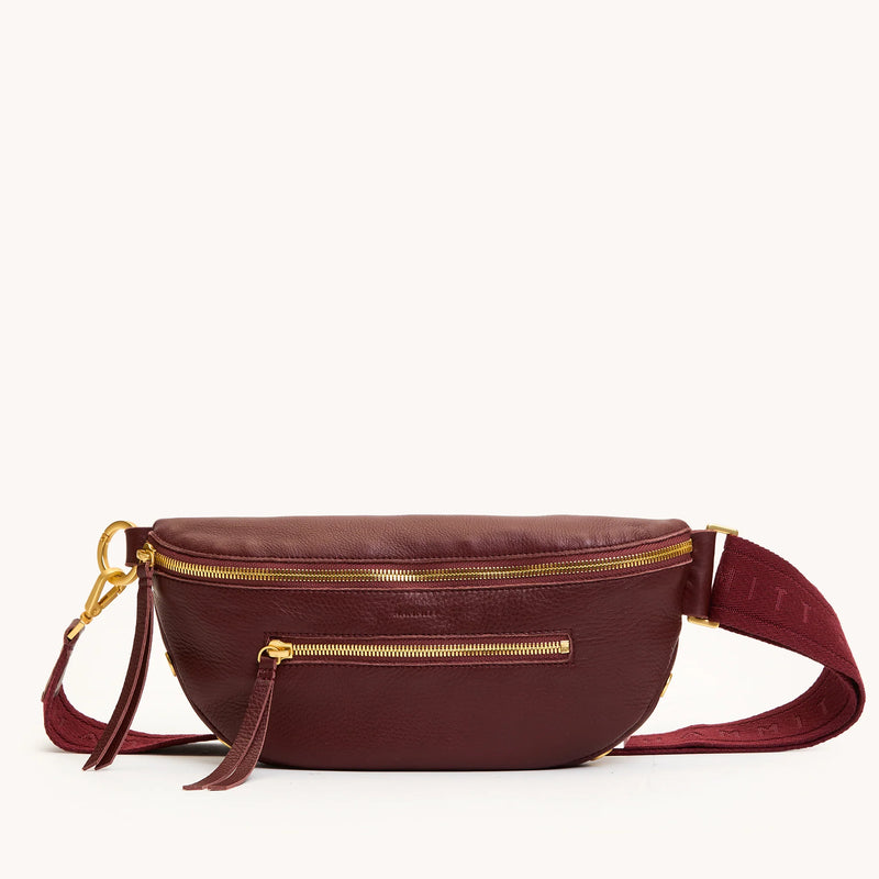 Charles Crossbody Med- Cherrywood Pebble