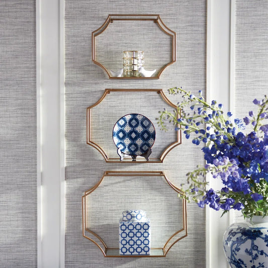 Hudson Mirrored Wall Shelves
