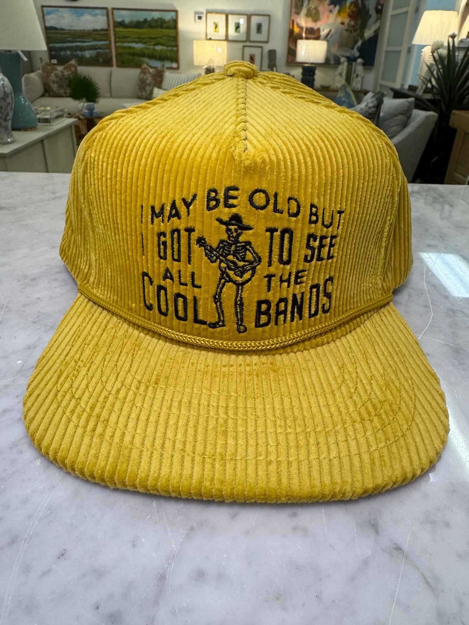 Cool Bands Corduroy Trucker Hat - Chartreuse