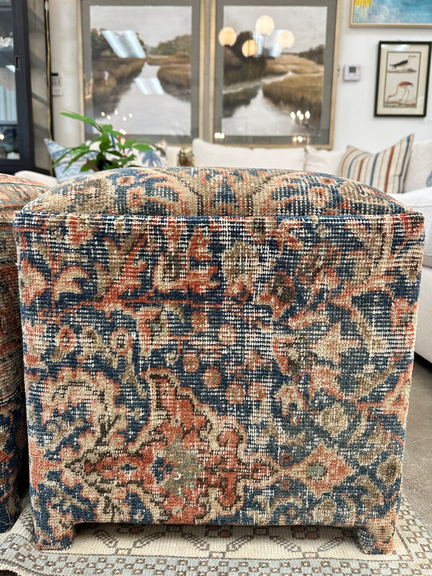 Turkish Rug Stool Undyed