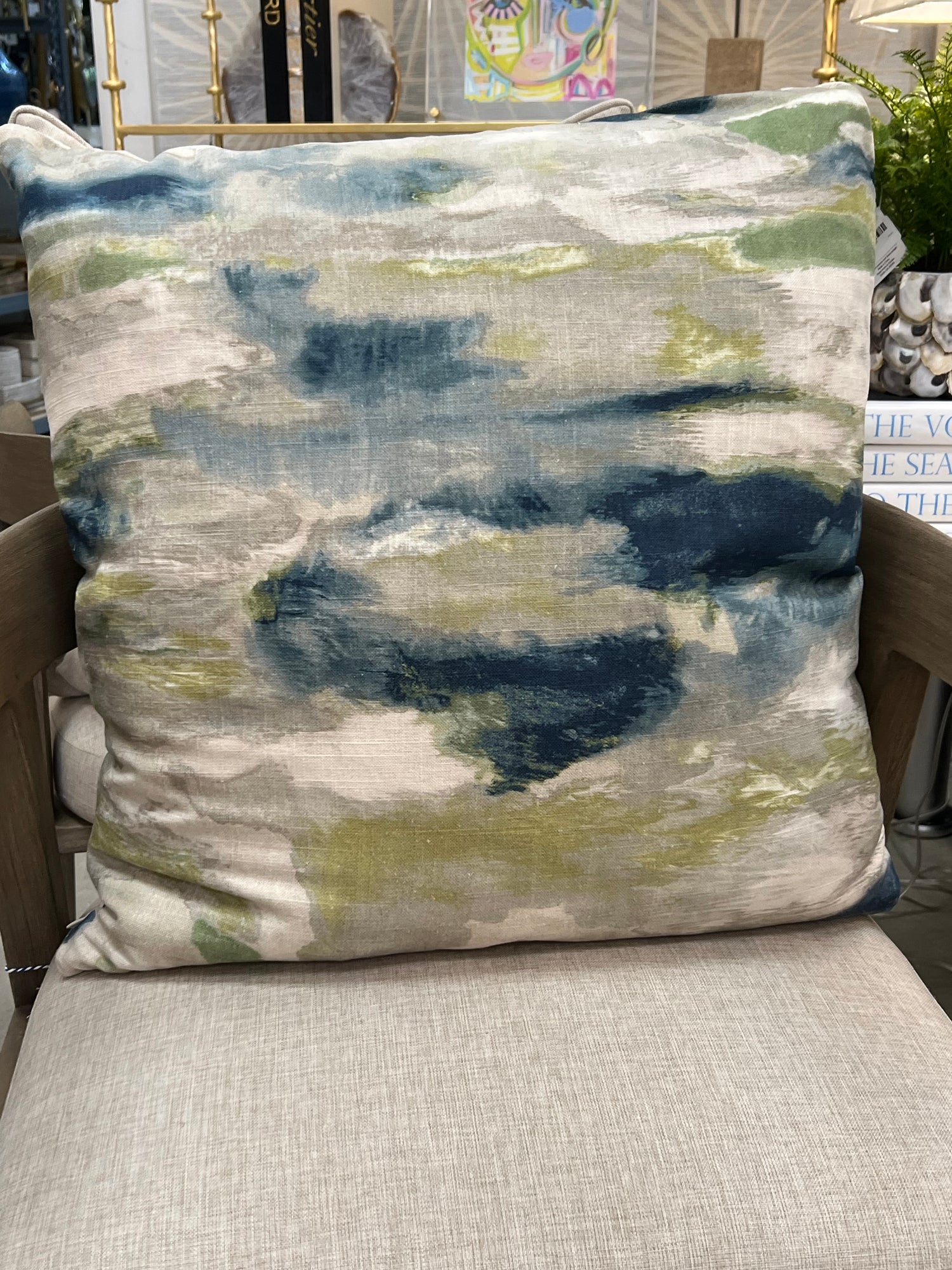 Interstellar Teal Pillow