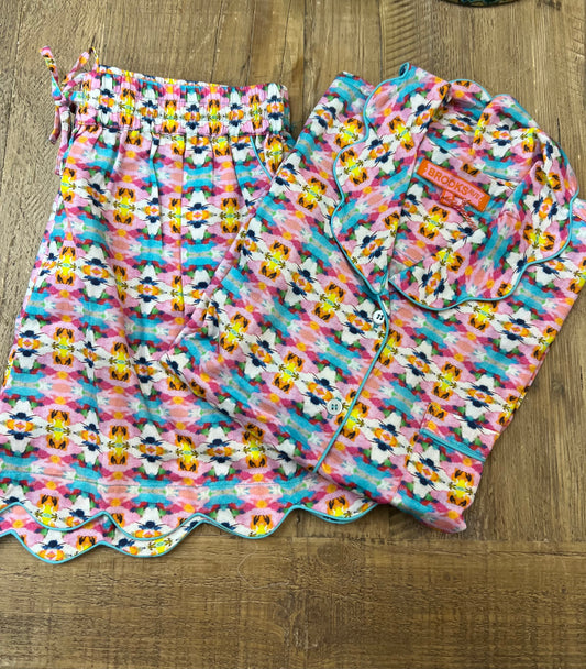 Scalloped Pajama Set - Short - Sumner Pink