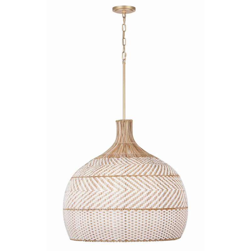 ZANZIBAR 26'' SOFT GOLD PENDANT TAN