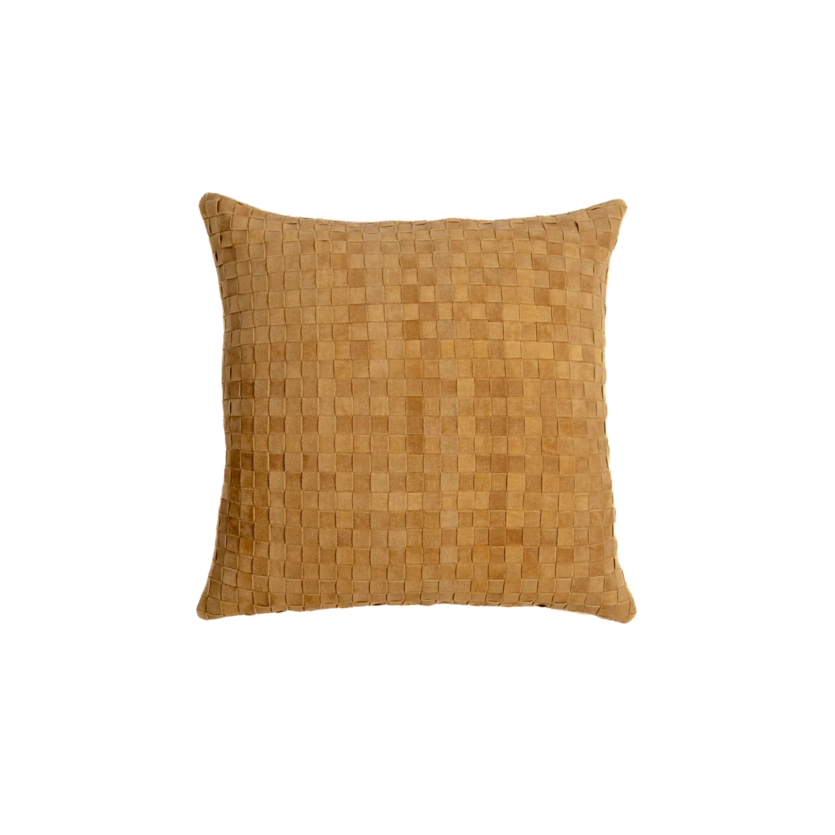 SQUARE SUEDE PILLOW – CAMEL