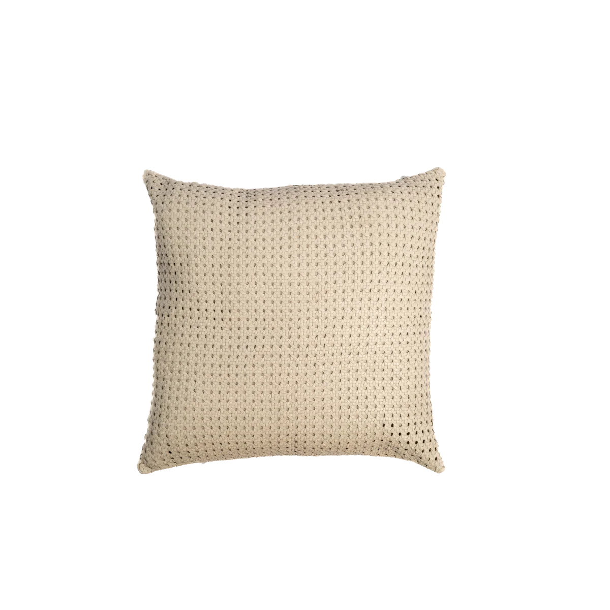 RATTAN LEATHER PILLOW 24” – BONE