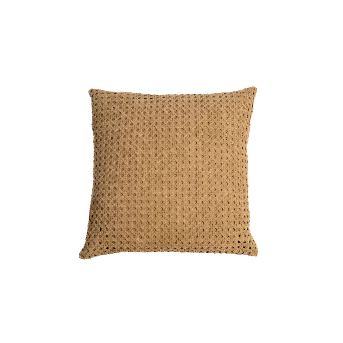 RATTAN SUEDE PILLOW – TAUPE