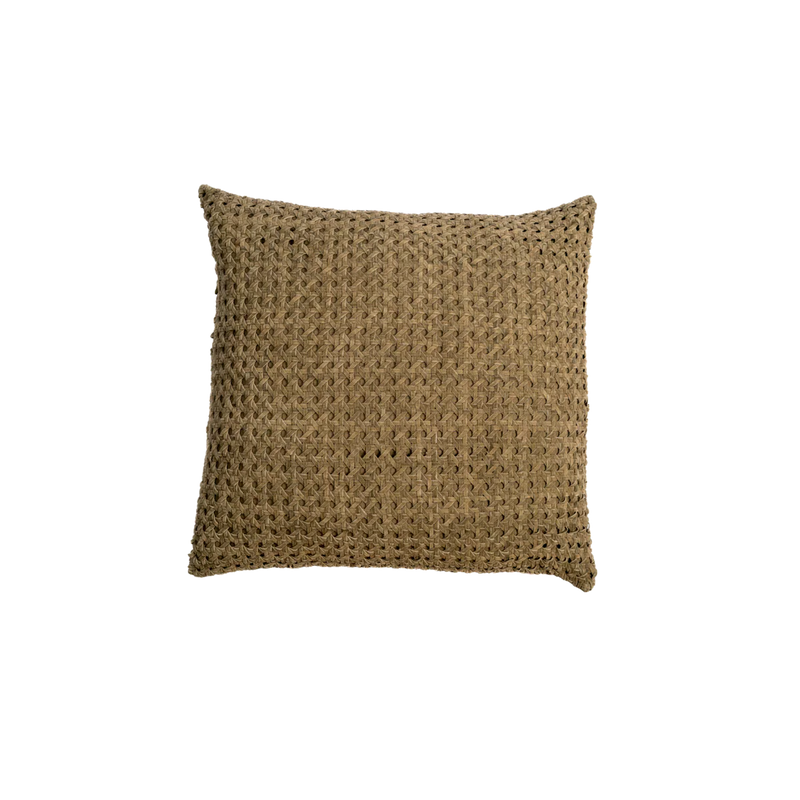 RATTAN SUEDE PILLOW – FOREST
