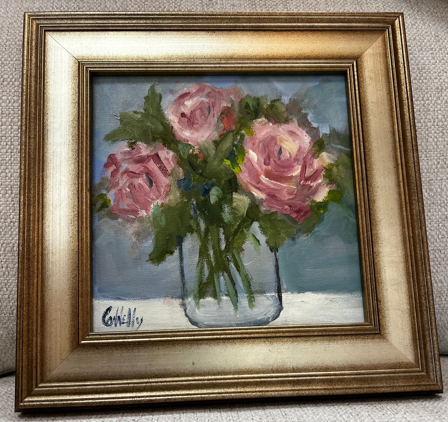 Pink Roses Original Oil