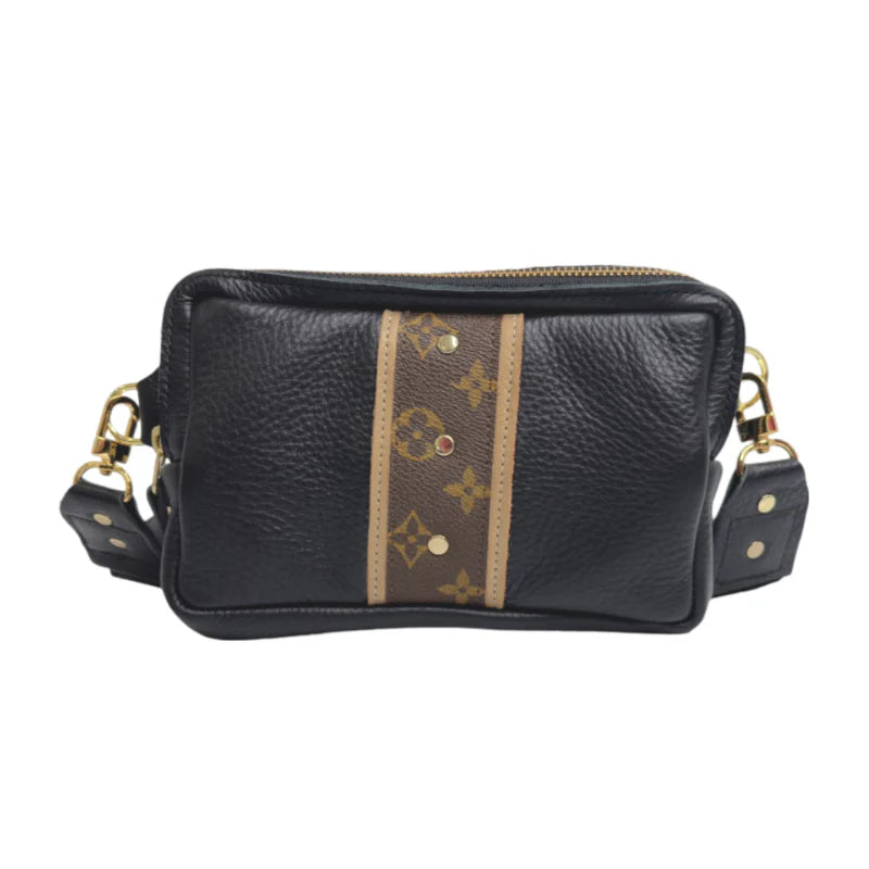 Bella Belt Bag in Black Leather - LV