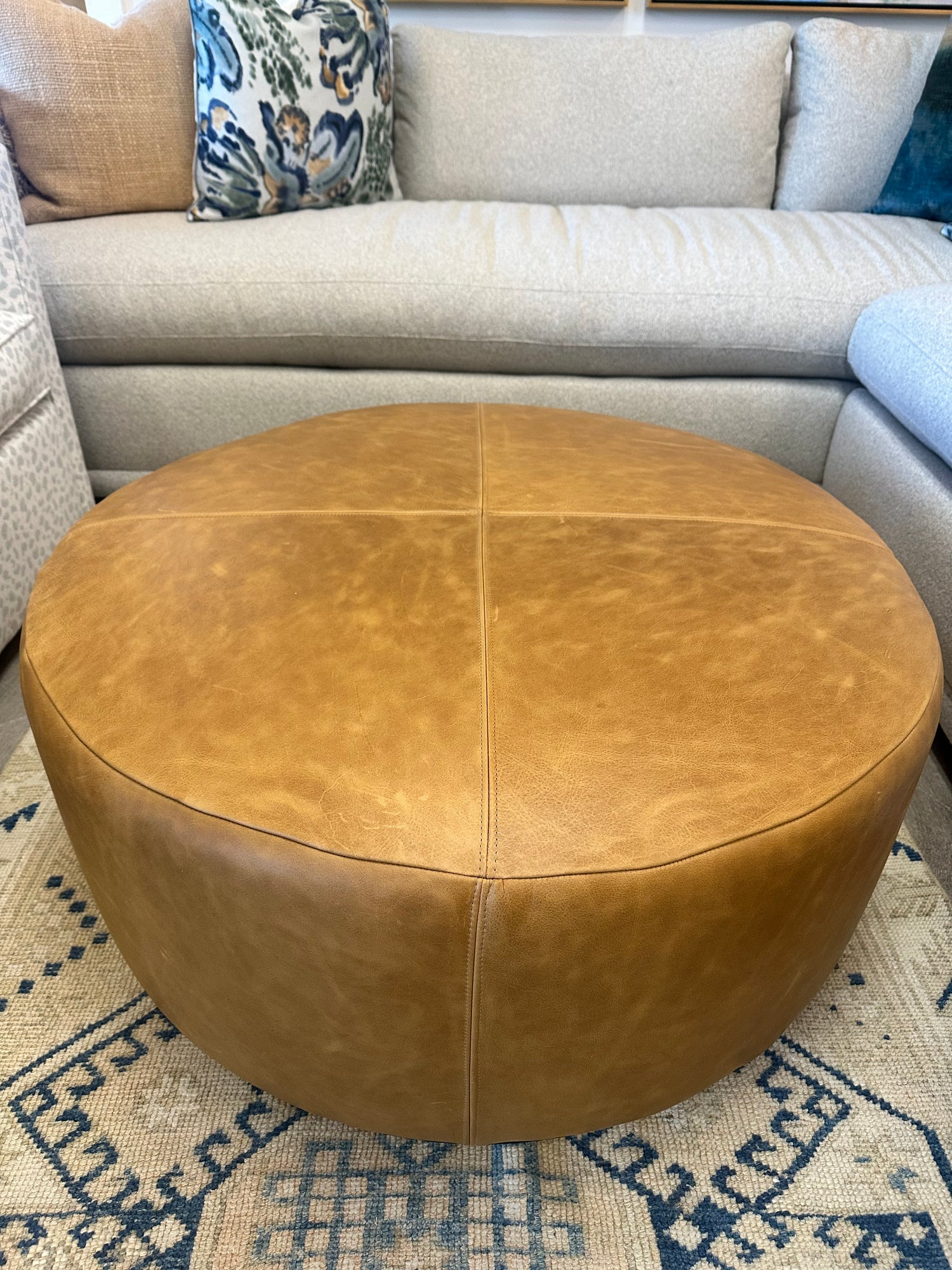 Robin Bruce Leather Ottoman