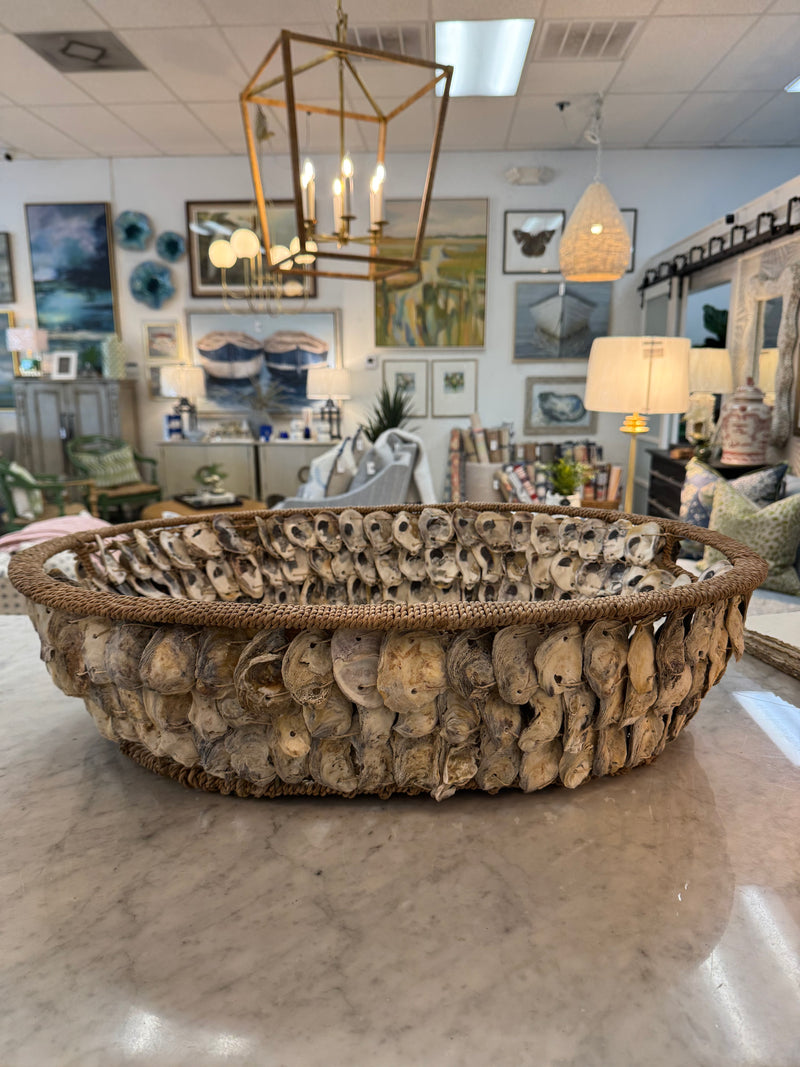 Woven Basket Buri Rope w/ Oysters 2