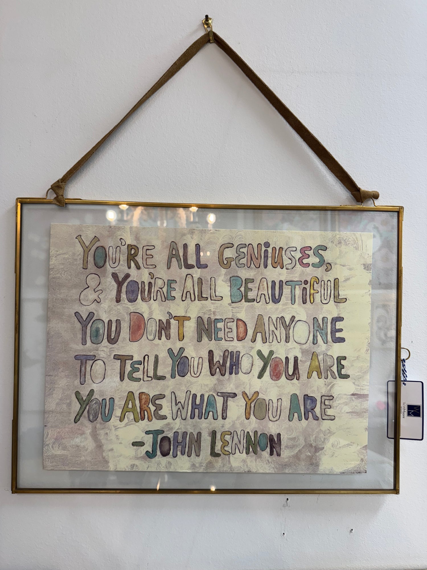 Brass Frame w/ You're a Genius Poster