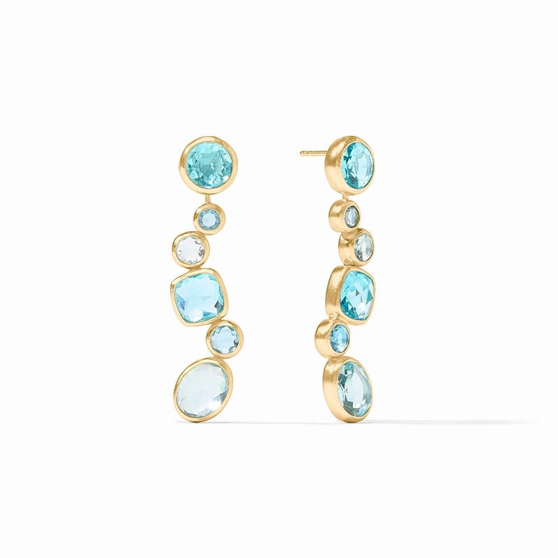 Kaleidoscope Earring Jacket Bahamian Blue