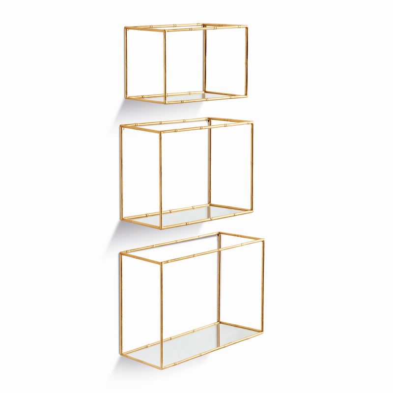 Daphne Mirrored Wall Shelves