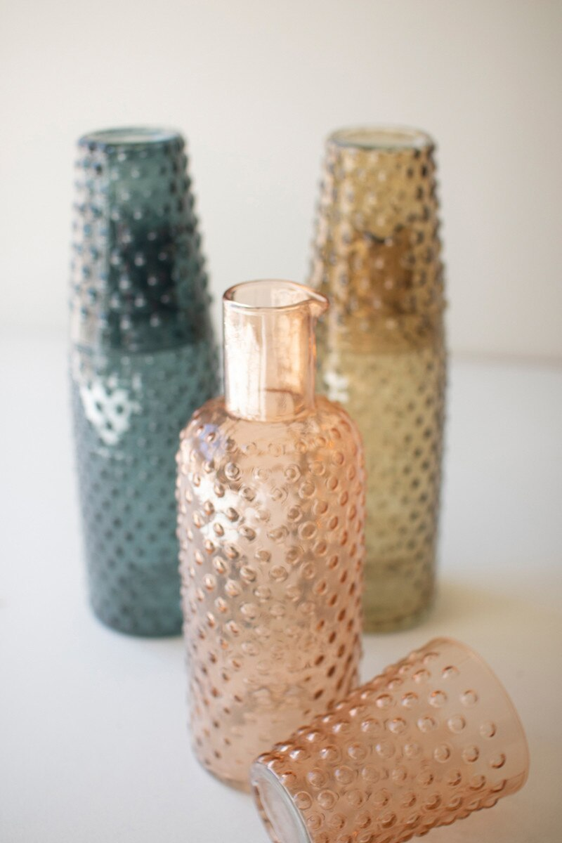 Bubble Glass Carafes with Tumbler