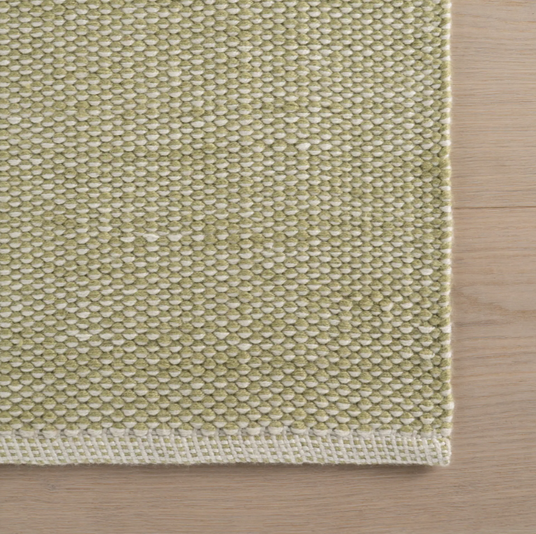 Pebble Handwoven Performance Rug Green