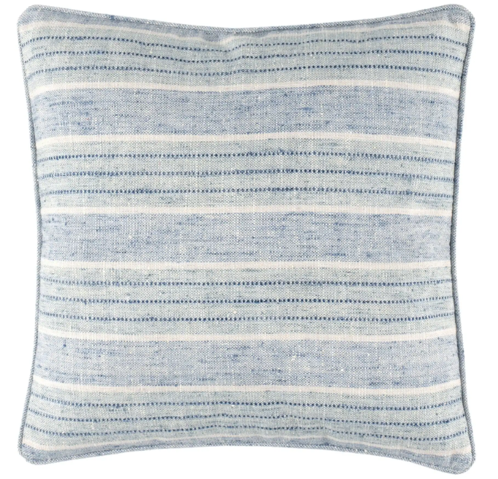 Cliff Stripe Decorative Indoor/Outdoor Pillow | Blue