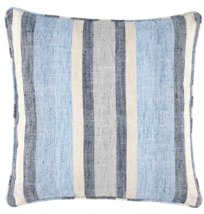 Noll Stripe Decorative Indoor/Outdoor Pillow | Blue
