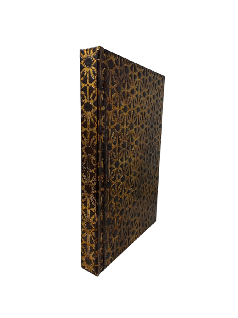 Full Embossed Gold & Brown Book