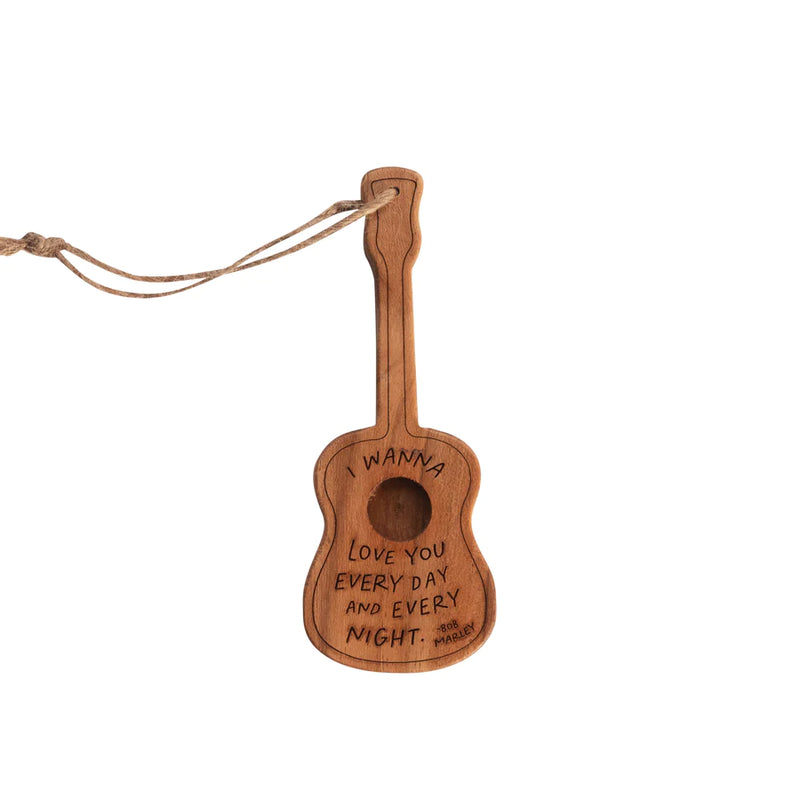 Wooden Guitar Ornament