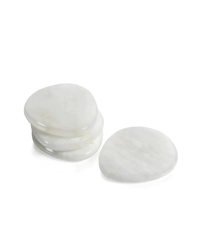 La Salama Alabaster Coaster - White
