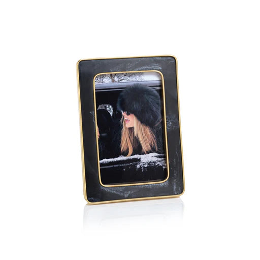 Marbled Black Resin Photo Frame