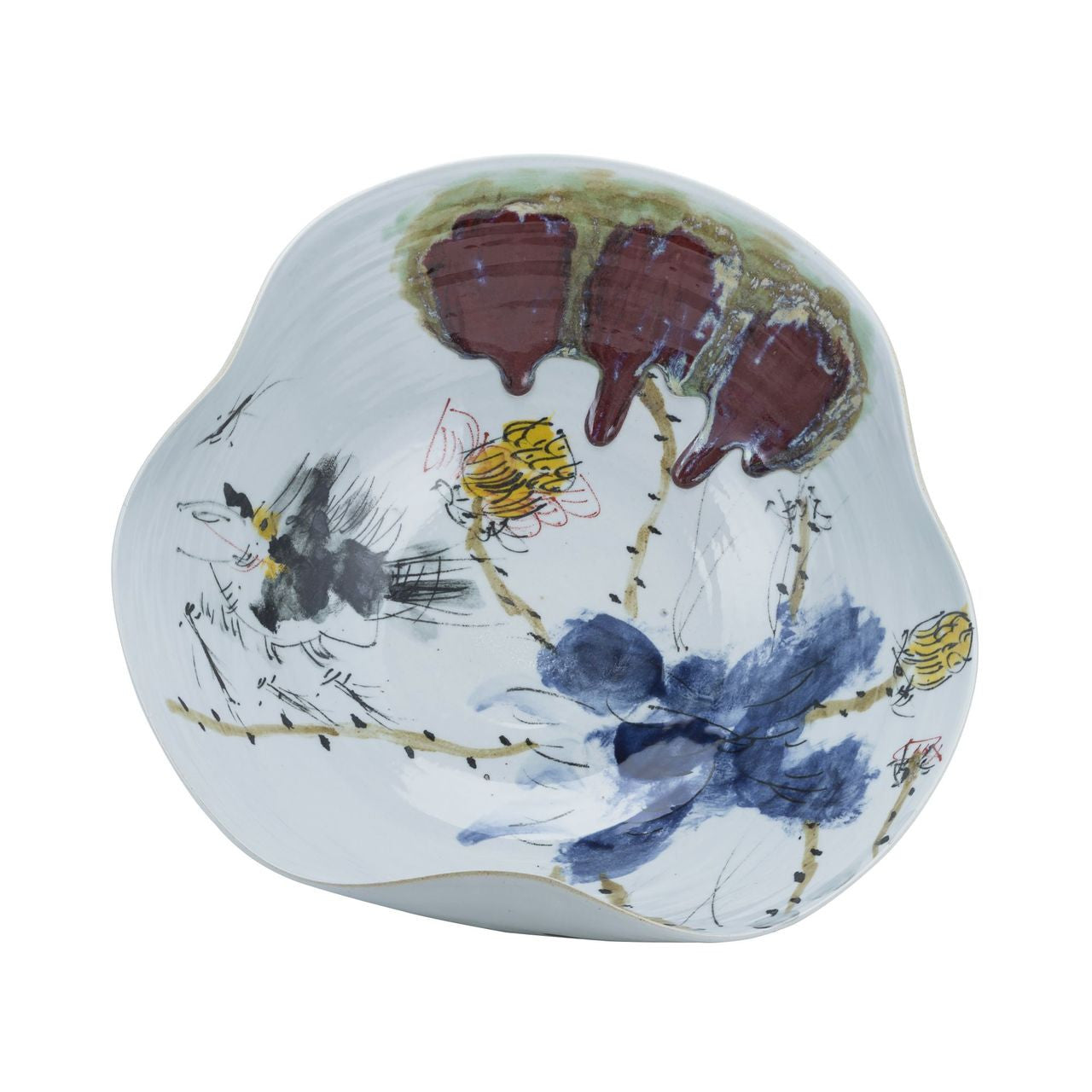 Swirl Bowl Blue Water Village Small