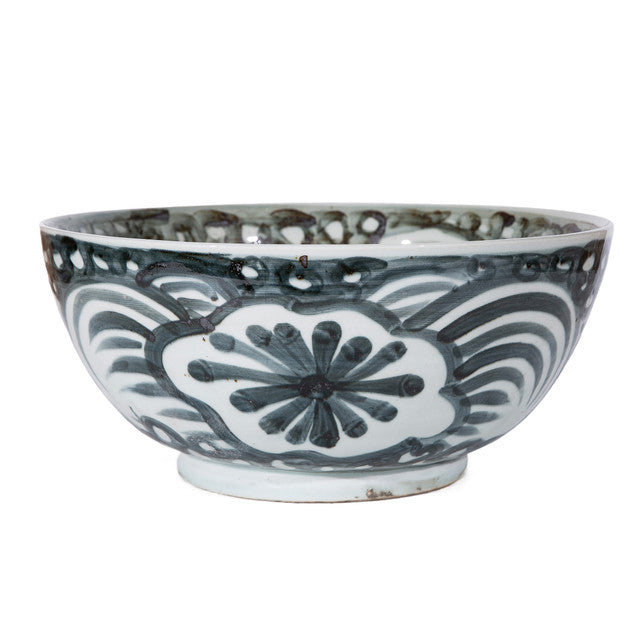 Indigo Blue Sea Flower Bowl
